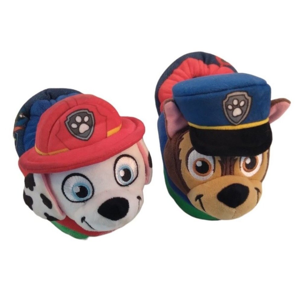 Nickelodeon Paw Patrol‎ Chase Marshall Kids Bootie Slippers/House Shoes 7-8